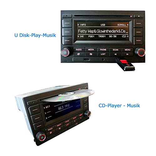 RCN210 Car Radio Stereo CD Player Built-in Bluetooth USB MP3 AUX