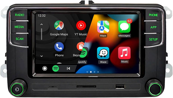SCUMAXCON 6,5' RCD330 RCD360 SKODA PRO2 Green Light Autoradio Carplay Android Auto  Bluetooth RVC