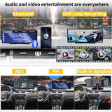 SCUMAXCON Portable Car Stereo Wireless CarPlay Android Auto 4K Dash Cam with Backup Cam Airplay 10.26" IPS Touchscreen Loop Recording GPS Navigation Bluetooth FM AUX Built in Speaker Android Cast