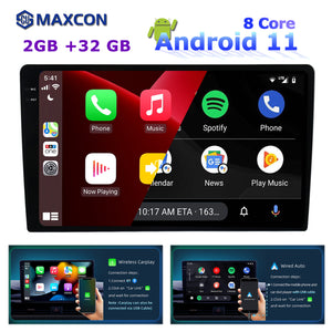 SCUMAXCON 9' 2+32G CAR RADIO STEREO ANDROID 11 WIRELESS CARPLAY ANDROID AUTO BLUETOOTH WIFI USB GPS SK TOUCHSCREEN RCD330 STYLE Universal Car Radio Multimedia Video Player Navigation GPS