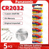 Original Panasonic 2-50PCS CR2032 3V Lithium Battery DL2032 BR2032 5004LC 2032 for watch, toys, car key, Calculator +screwdriver