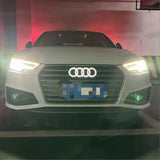 Audi Genuine Illuminated Car Emblem Auto Front Grill Badge Logo Emblem Lights - Damage-Free Installation for Audi 17-19 A4 LA5, 19-22 A6 A7 A7L Q5L Q5L Sportback