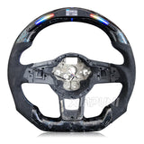 SCUMAXCON For VW Steering Wheel Golf 7 MK7 Mk7.5 GTI Scirocco Polo GTS R Line 2014-2017 Forge Carbon Fiber Customized LED RPM Racing Wheel