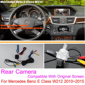 For Mercedes Benz E Class W212 2010 ~ 2014 2015 2016 RCA & Original Screen Compatible Rear View Camera Back Up Reverse Camera