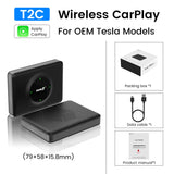 Drahtloser CarPlay-Dongle, Apple Car Play Wireless-Adapter für Tesla Model 3 Modell YS BT Wifi Connect Spotify Waze