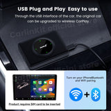 T2C Mini Carplay Wireless Box WiFi Bluetooth Adapter For Tesla Model 3/ X/Y/S Apple CarPlay Dongle OTA Online Upgrade